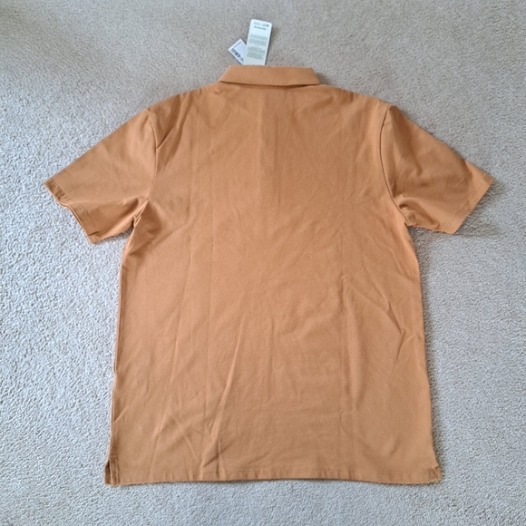 Le31 | Simons Mens Jersey Polo Size Medium Short Sleeved Shirt Camel NWT - Picture 12 of 13